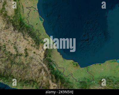Veracruz, state of Mexico. High resolution satellite map. Locations of ...