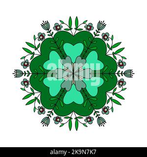 Mandala round pattern. Lacy ornament. Decorative design element. Spiritual symbol of harmony Stock Vector