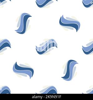 Seamless pattern. Decorative wavy texture. Colorful abstract background. Soft light print for web, wrapping paper, textile, wallpaper, stationery. Stock Vector