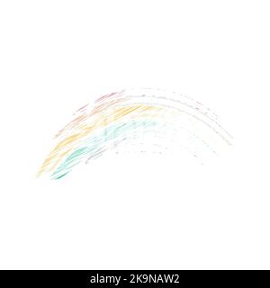 Stylized rainbow illustration on white background Stock Vector