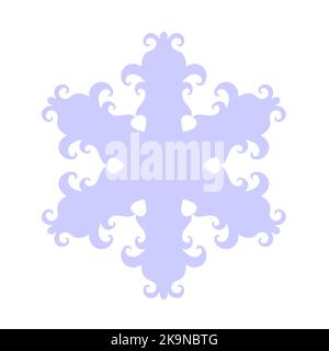Snowflake on white background. Vector illustration. Stock Vector