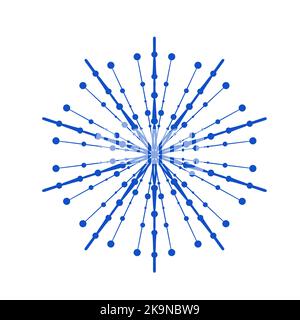 Stylized blue snowflake. Winter design vector element Stock Vector