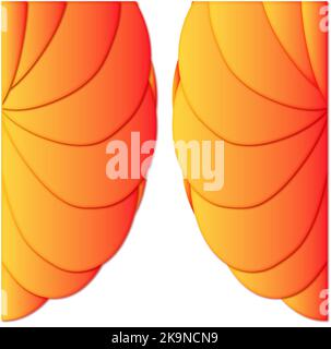 Abstract template. Bright gradient shapes on white background. Element for design. Stock Vector