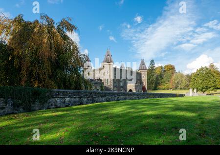 First built in 1660, Newton House at Dinefwr, a Grade II listed mansion, was home to the Rhys (or Rice) family for over three hundred years. Stock Photo