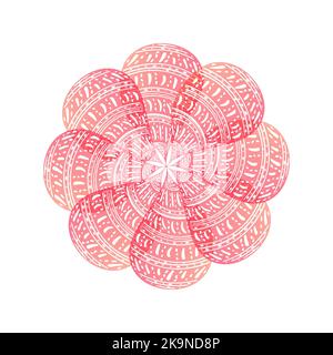 Abstract template pattern. Floral ethnic doodle shape. Element for design. Stock Vector