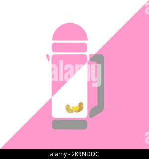 Soya milk maker icon. Kitchen device for milk, fresh drinks, smoothies or yogurt preparing from soya dry and wet beans. Stock Vector