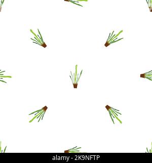 Hand drawn seamless repeat pattern with house plants. Decorative background. Botanical style texture. Stock Vector