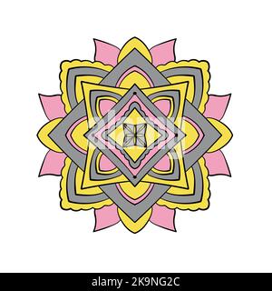 Mandala pattern. Round ornamental decorative background. Stock Vector