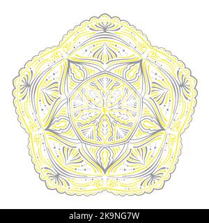 Abstract decorative mandala pattern. Round ornament Stock Vector