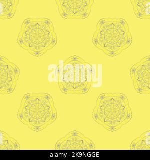 Seamless abstract background with lacy mandalas Stock Vector