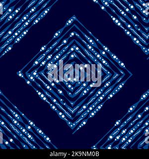 Seamless decorative pattern of stylized rhombus shapes. Abstract background for textile, paper, stationery, fabric design. Stock Vector
