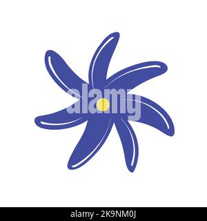Colorful simple flower. Vector illustration Stock Vector
