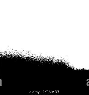 Abstract black grainy spread on white background and texture. Vector ...