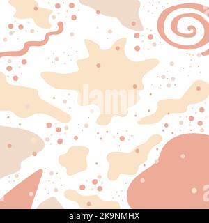 Abstract pattern with triangles, lines, blots and other shapes. Not seamless. Background for poster, banner, advertisement Stock Vector