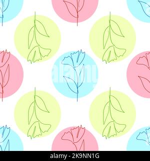 Seamless pattern with floral elements. Decorative herbal background. Texture for web, scrapbook, stationery, textile design. Stock Vector