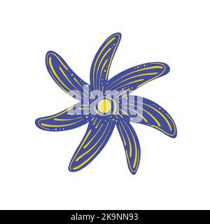 Colorful simple flower. Vector illustration Stock Vector