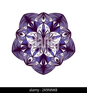 Mandala. Round floral pattern with abstract ornaments. Abstract background. Decorative surface design for prints, cover, stationery, web, scrapbook Stock Vector