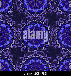 Seamless decorative pattern of mandala shapes. Bright background. Stock Vector