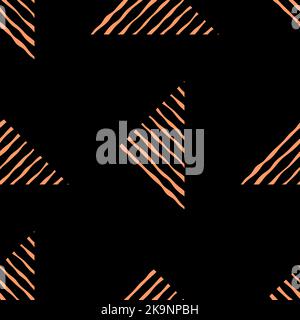Seamless decorative triangle pattern. Abstract striped shape background for textile, paper, stationery, fabric design. Stock Vector