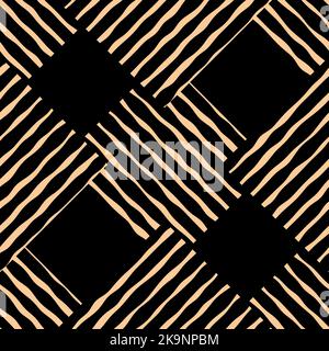 Seamless decorative intertwined line pattern. Abstract striped background for textile, paper, stationery, fabric design. Stock Vector