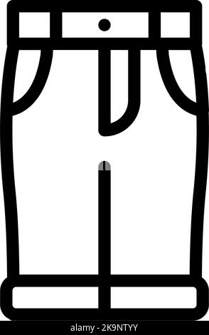 capri pants clothes line icon vector illustration Stock Vector