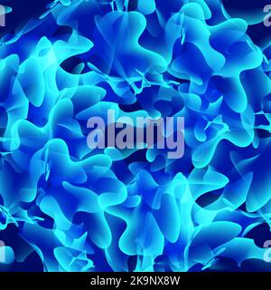 Abstract wavy background in blue colors. Colorful glow gradient surface for design. Stock Vector
