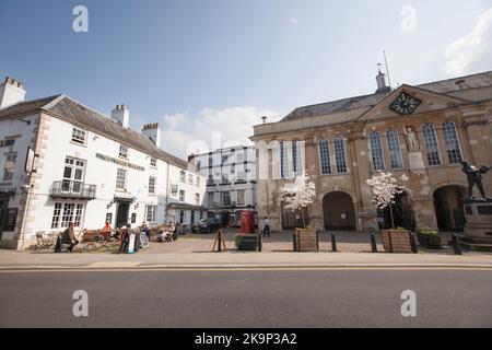 The Shire Hall in Monmouth, in Monmouthshire, Wales in the UK Stock Photo