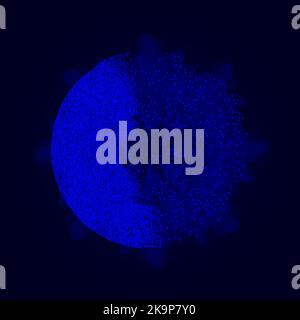 Abstract blue background with shape of dots. Stock Vector