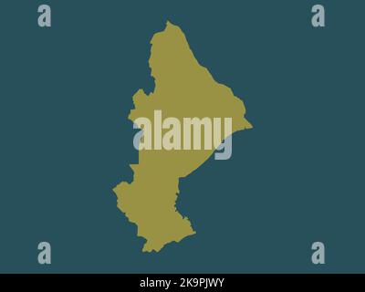 Sofala, province of Mozambique. Solid color shape. Locations and names ...