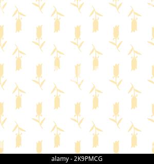 Vector seamless floral pattern in modern minimalist style. Can be used for web, stationery, textile, wallpaper, scrapbook paper, cards, invitations an Stock Vector