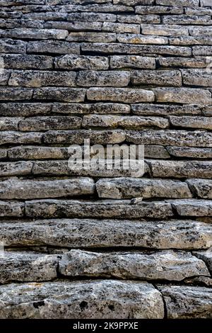 BACKGROUND TEXTURE - Dry stone roof Stock Photo