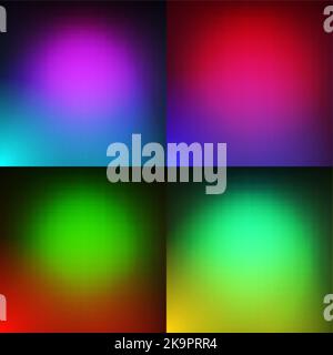 Set of abstract decorative blurred backgrounds. Elements for design. Stock Vector