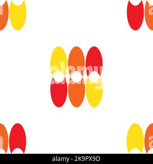 Abstract pattern with colorful bright shapes, vector illustration. Stock Vector