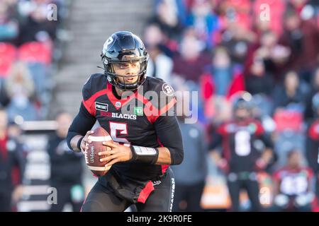 Ottawa, Canada. 29th Oct, 2022. Ottawa Redblacks Quarterback Caleb 