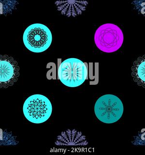 Abstract decorative background with stylized snowflakes Stock Vector