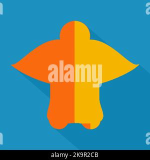 Vector design element in flat style. Angel silhouette. Stock Vector