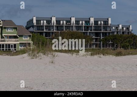 Luxury ocean view of luxury condos at sunrise, Wild Dunes Resort, Isle