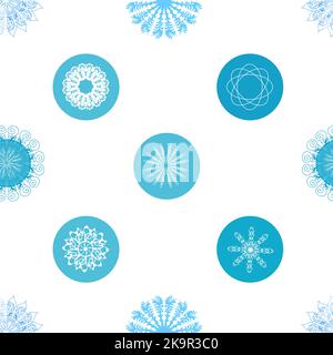Abstract decorative background with stylized snowflakes Stock Vector