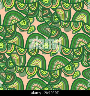 Seamless colorful vector pattern with abstract shapes Stock Vector
