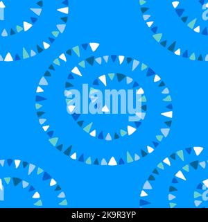 Abstract seamless decortaive pattern with colorful ornaments. Stock Vector