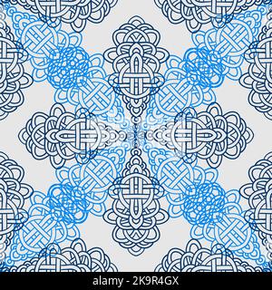 Abstract seamless ornamental decorative background with hand drawn ornaments. Stock Vector