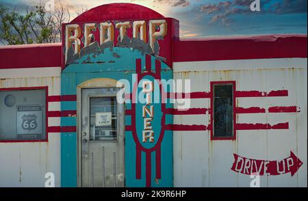 Out To Lunch Diner in the high desert of New Mexico Stock Photo