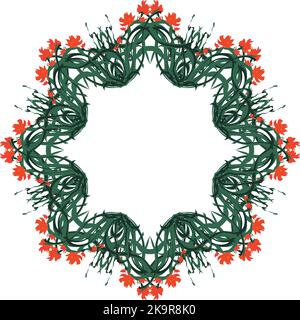 Hand painted colorful frame or border. Creative element for design. Stock Vector