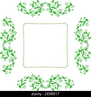 Abstract frame with ornaments, vector illustration. Stock Vector