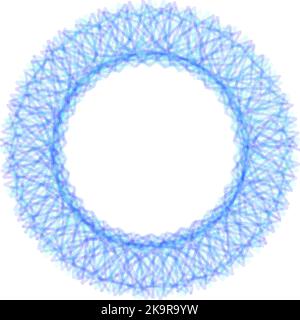 Abstract decorative spirograph circular element. Vector shape. Stock Vector