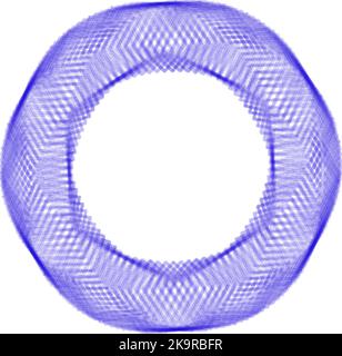 Abstract decorative spirograph circular element. Vector shape. Stock Vector