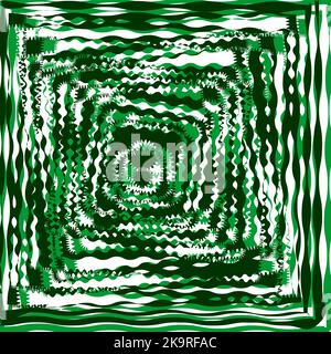 Abstract optical illusion background. Distorted wavy surface. Stock Vector