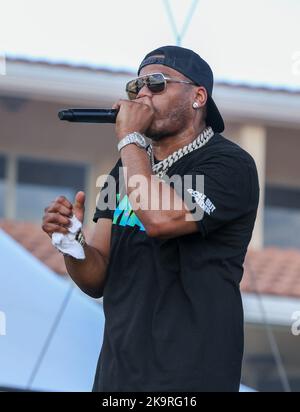 Miami, United States Of America. 29th Oct, 2022. DORAL - FLORIDA, OCTOBER 29: NELLY Performs at the LIV Golf Invitational - Miami at Trump National Doral Miami on October 29, 2022 in Doral, Florida. (Photo by Alberto E. Tamargo/Sipa USA) Credit: Sipa USA/Alamy Live News Stock Photo