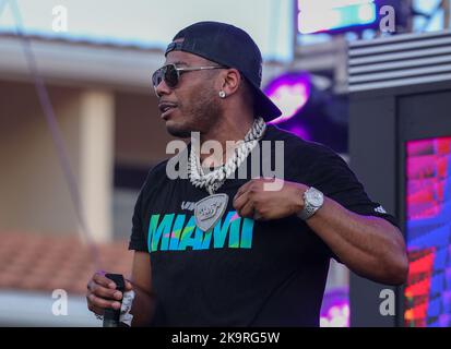 Miami, United States Of America. 29th Oct, 2022. DORAL - FLORIDA, OCTOBER 29: NELLY Performs at the LIV Golf Invitational - Miami at Trump National Doral Miami on October 29, 2022 in Doral, Florida. (Photo by Alberto E. Tamargo/Sipa USA) Credit: Sipa USA/Alamy Live News Stock Photo