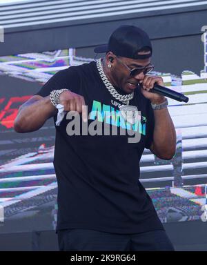 Miami, United States Of America. 29th Oct, 2022. DORAL - FLORIDA, OCTOBER 29: NELLY Performs at the LIV Golf Invitational - Miami at Trump National Doral Miami on October 29, 2022 in Doral, Florida. (Photo by Alberto E. Tamargo/Sipa USA) Credit: Sipa USA/Alamy Live News Stock Photo